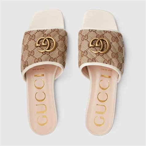 teens gold gucci slides|Women's Gucci Sandal Mules & Slides .